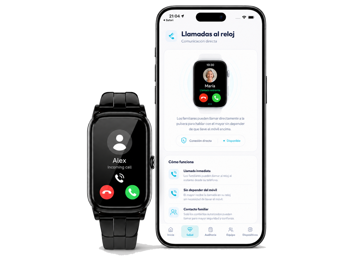 Llamadas al reloj con localizador GPS para mayores Geros